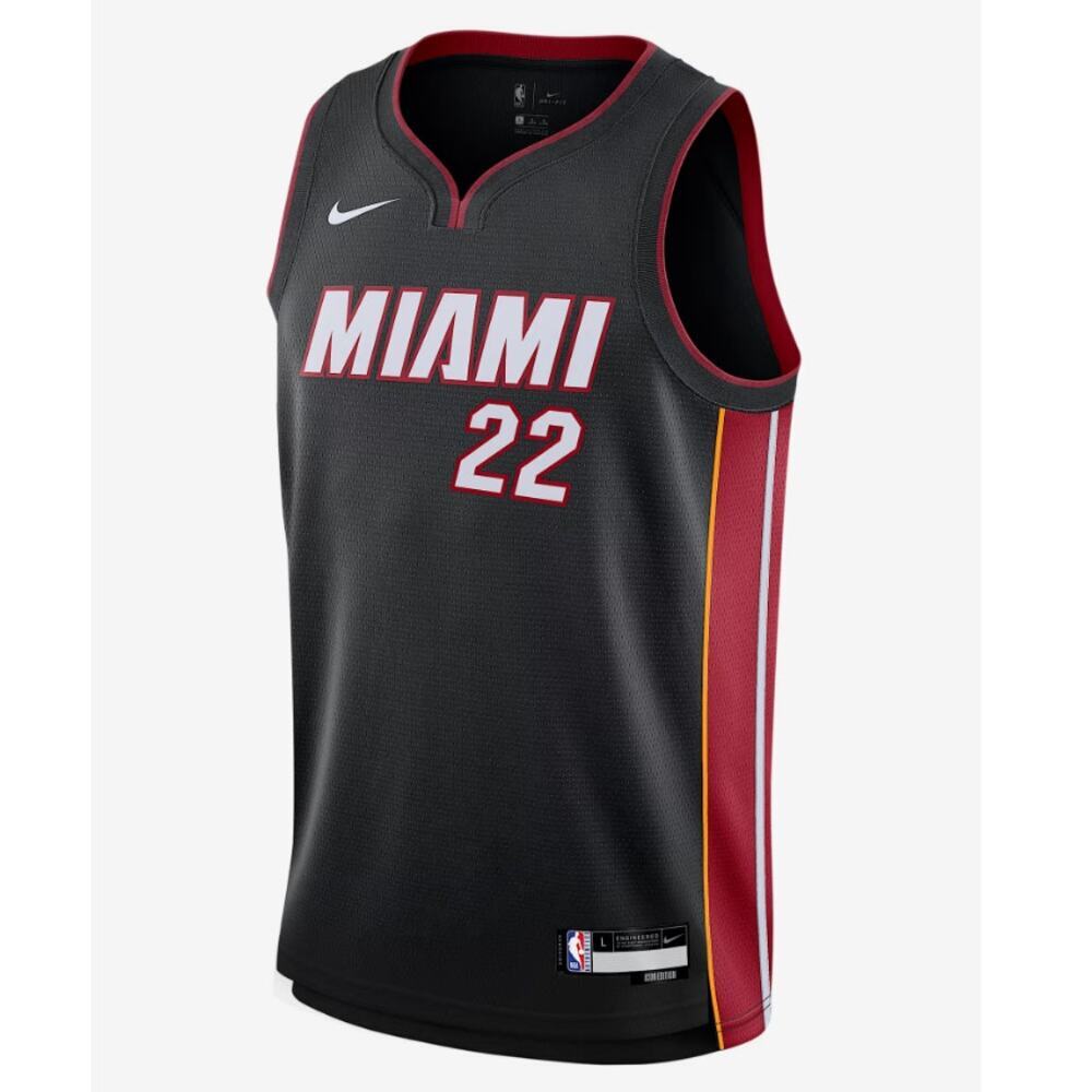 Nike Boys Black Butler Jimmy Miami Heat Icon Edition NBA Swingman Jersey Size M